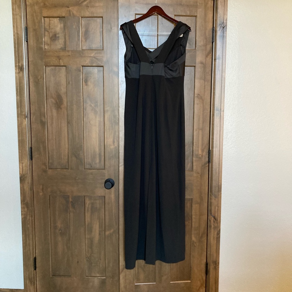 Calvin Klein Black Maxi Dress with Satin Bodice